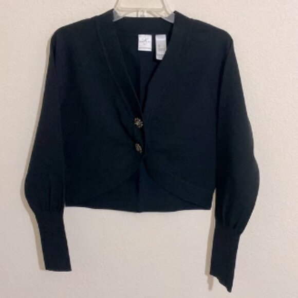 EMMA JAMES by Liz Claiborne Women's Long Sleeve Bolero Top Size L - Picture 2 of 5